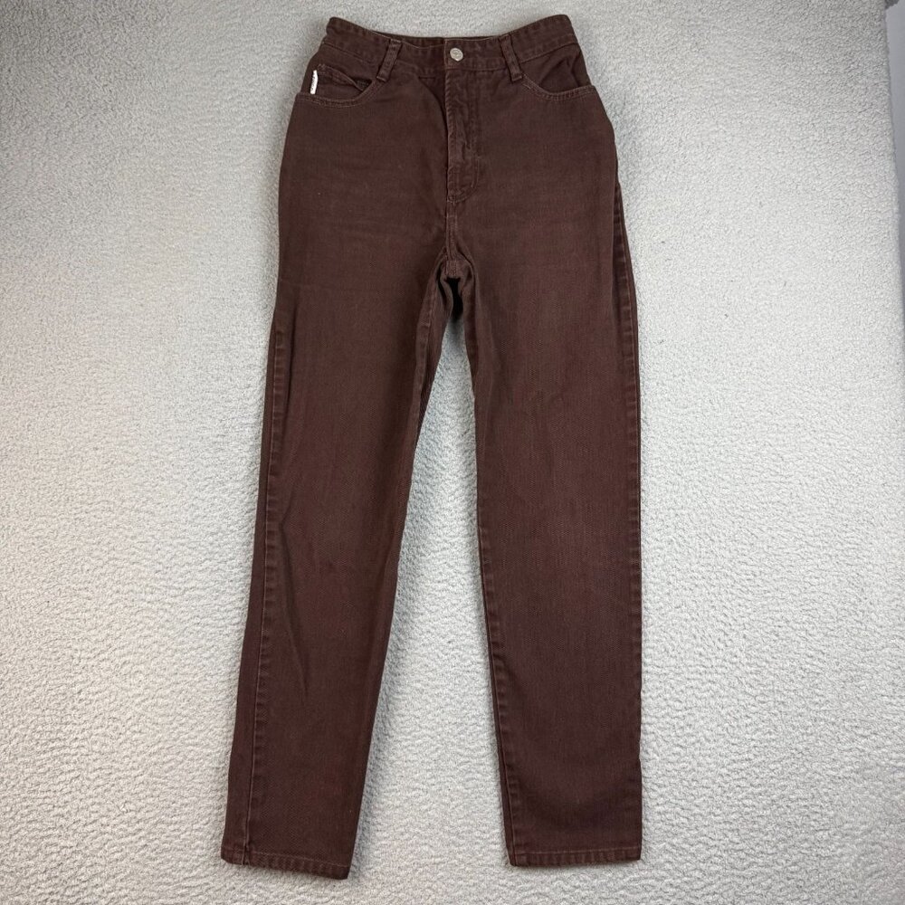 Womens Vintage Mom Jeans Size 5 (24x27) Brown BONGO Tapered Leg Cotton USA Denim